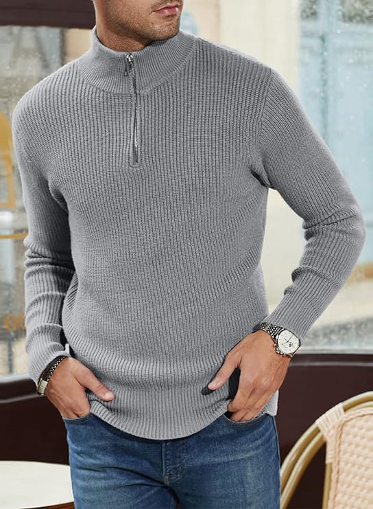 Reißverschluss-Sweater Grün – Jonas