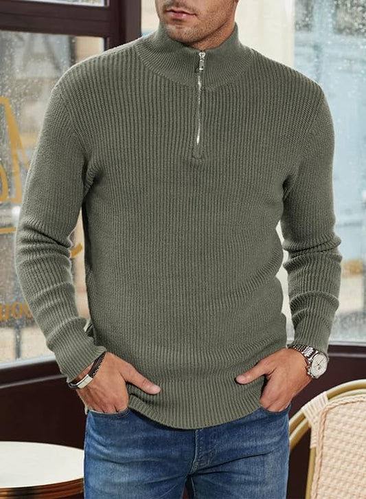 Reißverschluss-Sweater Grün – Jonas