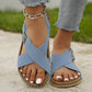 Beige Sandalen mit Kreuzriemen und Schnalle - Mia