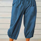 Weite blaue Hose mit Taschen und Kordelzug - Mia