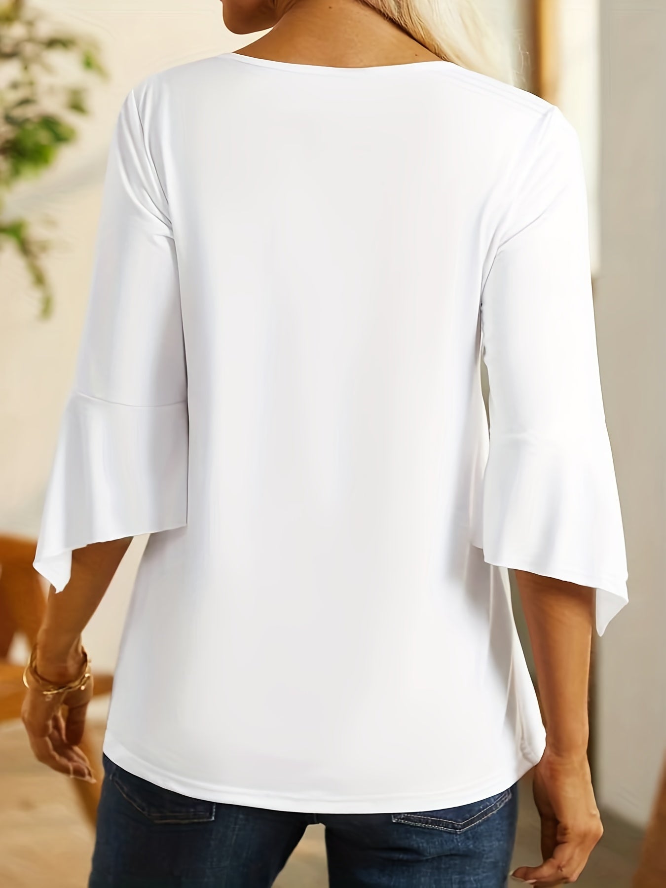 Weiße Fließende Bluse - Isabella