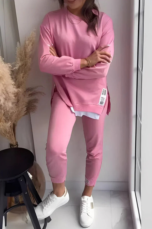 Kristine freizeit-sweatshirt- und hosen-set – damen