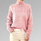 Schwarzer Zopfstrick-Pullover - Clara