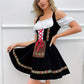 Godiva | mini-dirndl kleid mit stickbordüre und carmen-ausschnitt für frauen