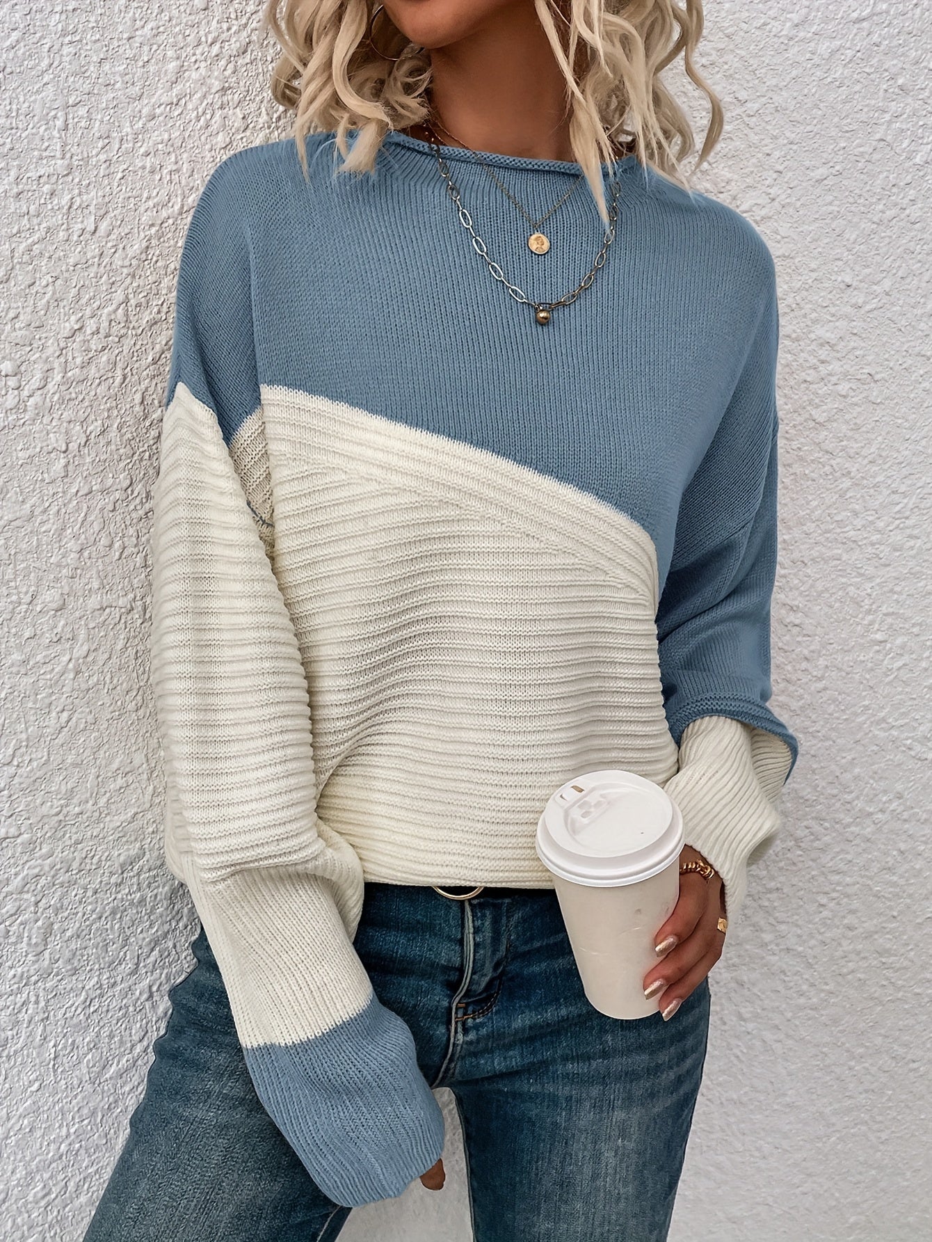 Weißer Oversize Pullover – Mila