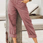 Stylische - leinenhose mit krempelsaum - komfort & trend