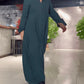 Emma - langes kleid mit seitlichem schlitzkragen