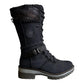 Rote Hohe Stiefel Wetterfest - Alina