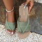 Grüne Slipper mit Riemen - Lina