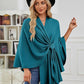 Eleganter Wickelponcho Ivory Weiß - Clara