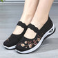 Isla - Orthopädische Florale Schwarze Slip-Ons