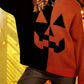 Orange-schwarzer Halloween-Pullover - Sophie