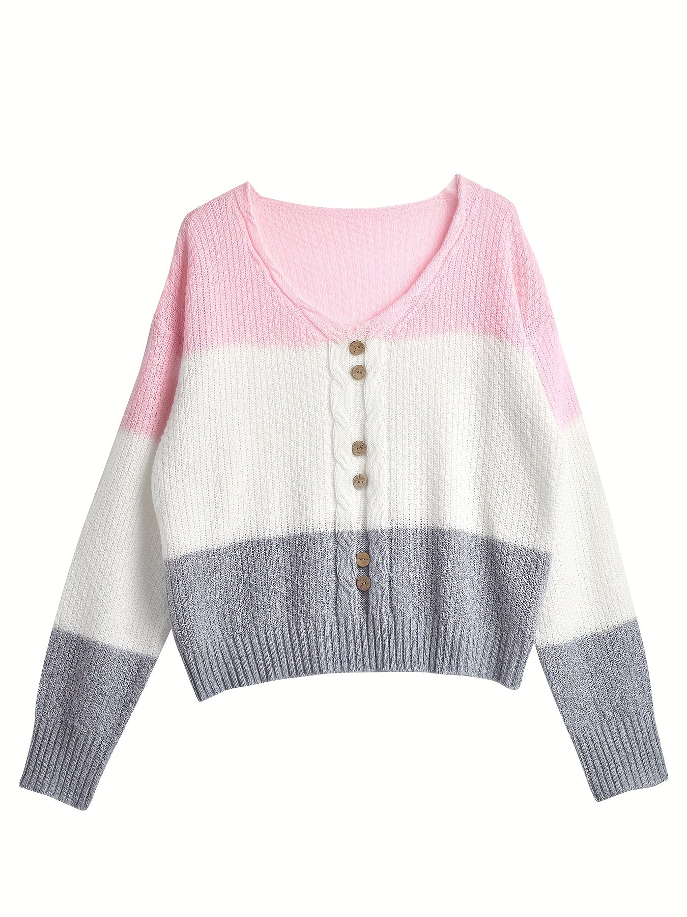 Bunter V-Ausschnitt Pullover – Clara