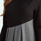 Elegantes Kleid Schwarz-Grau - Emilia