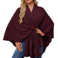 Eleganter Wickelponcho Ivory Weiß - Clara