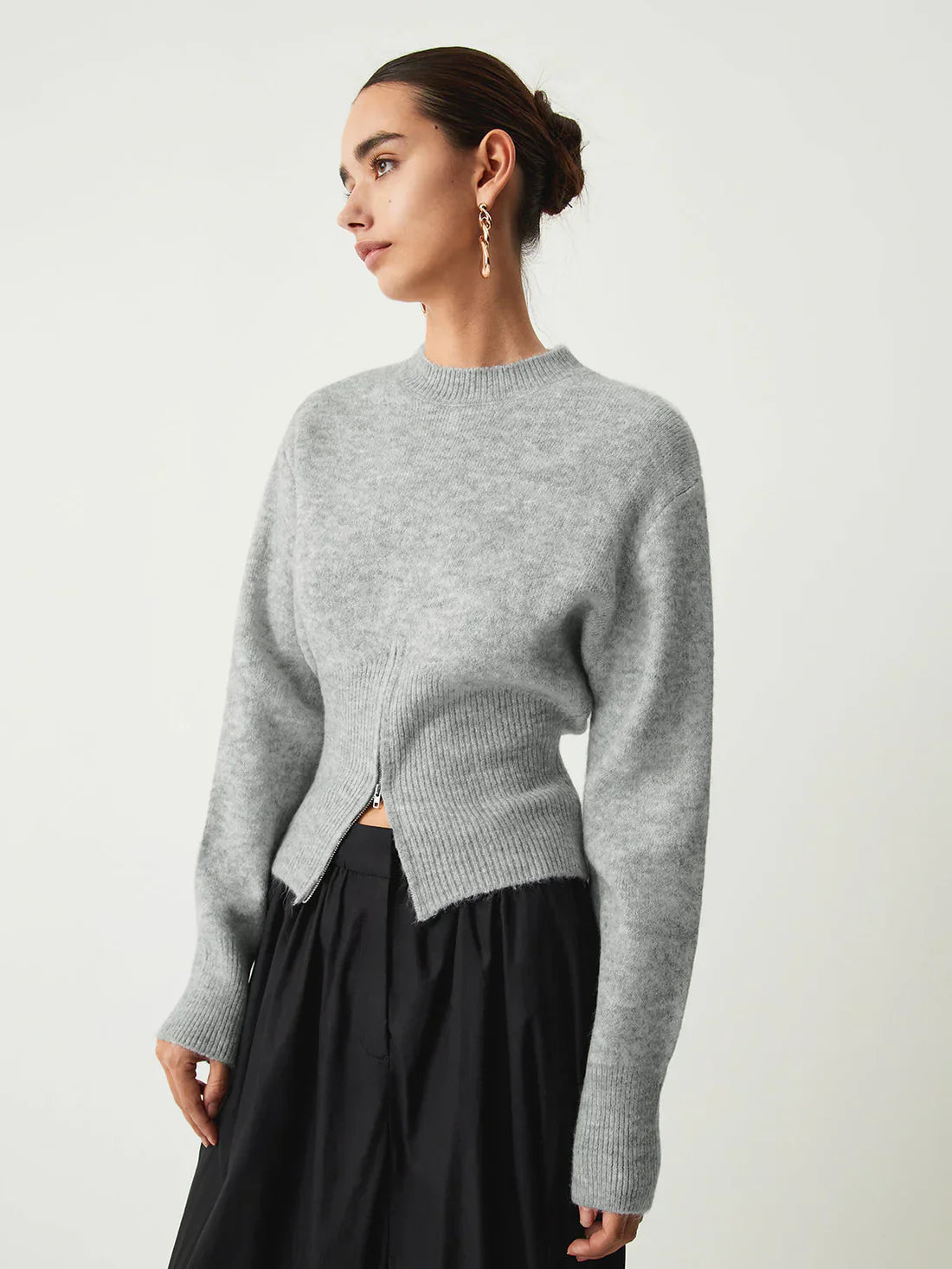 Svenja pullover mit halbem reißverschluss – damen