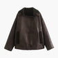 Olivia revers-kunstlederjacke – warmer herbst/winter must-have