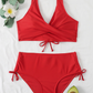 Zoe – Smaragdgrünes Bikini-Set mit High Waist