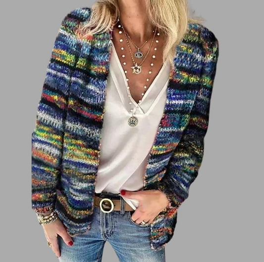 Jessika - stylische und bunte strick-jacke