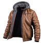 Heinrich leder-winterjacke mit hoodie – warm & robust