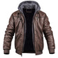 Heinrich leder-winterjacke mit hoodie – warm & robust