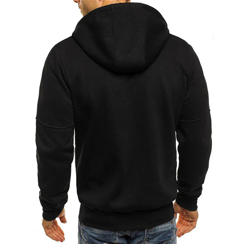 Erik – slim fit zip hoodie mit rippbündchen und reißverschlusstasche