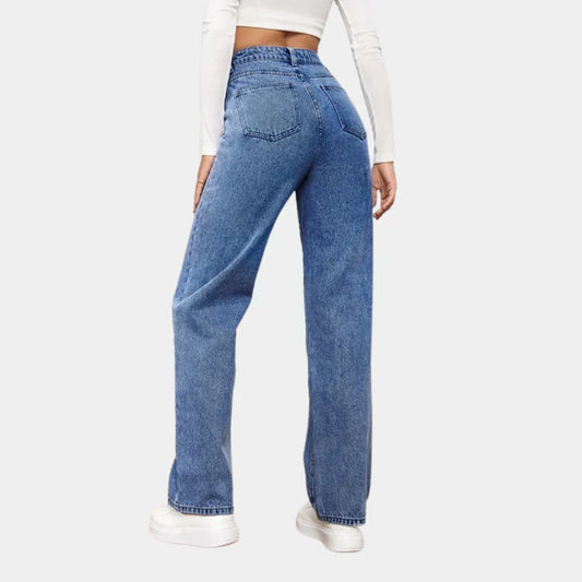 Emma high-waist straight-leg jeans