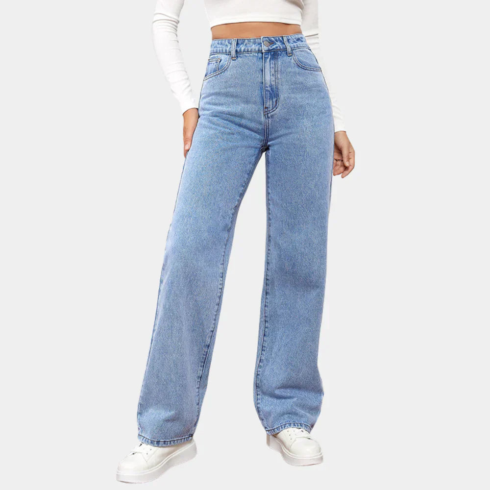 Emma high-waist straight-leg jeans