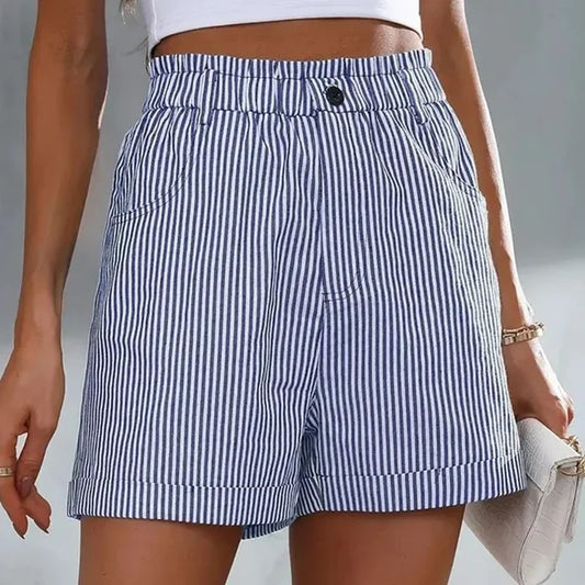 Clara - Gestreifte Blaue Shorts