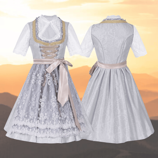 Venus | dirndl kleid mit häkelborte und miederschnürung für frauen