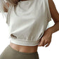 Lena - Schwarzes Sport Crop Top