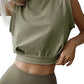 Lena - Schwarzes Sport Crop Top
