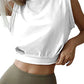 Lena - Schwarzes Sport Crop Top