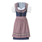 Thora | dirndl kleid mit karoschürze und bortenbesatz für frauen