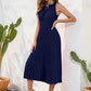Carla - schwarzes plisseekleid mit halterneck