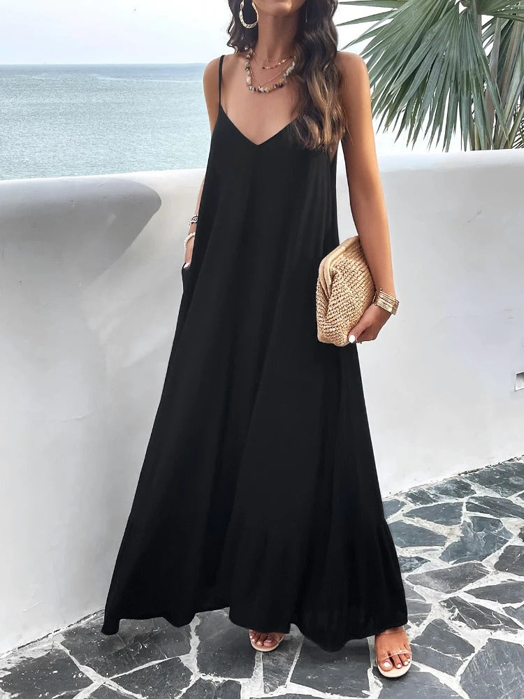 Lena - Blaues Maxikleid