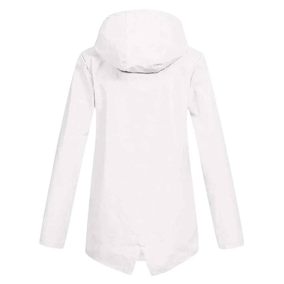 Damen lange regenjacke mit kapuze – extra länge für zuverlässigen schutz