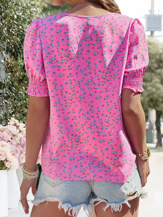Rosa Blumenshirt - Marie