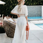 Weißes Häkel-Strandkleid - Valeria