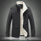 Jacke Beige Lennard - Herrenwarmer Wintermantel mit Fleece-Futter