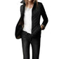 Freya – damen steppjacke mit diamantmuster und knopfverschluss