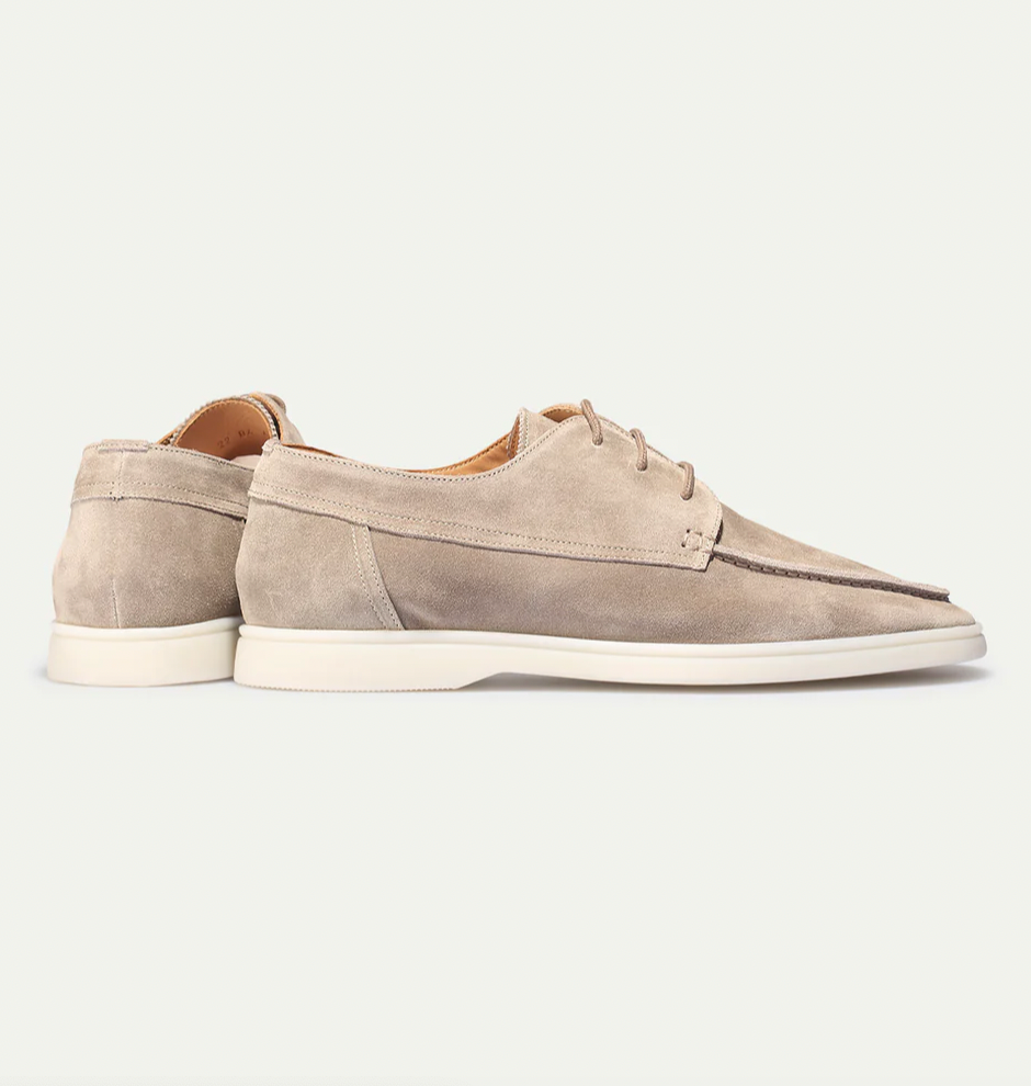 Hellbeige Leder loafers für herren