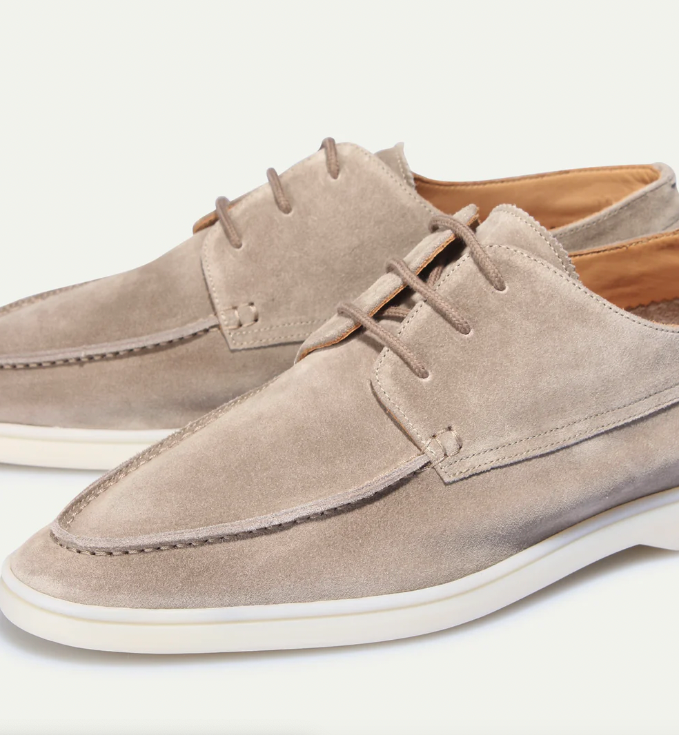 Hellbeige Leder loafers für herren