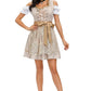 Peyton | dirndl kleid mit floraler stickerei und schleifenband für frauen