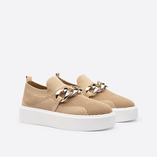 Lena - Bequeme Beige Loafers
