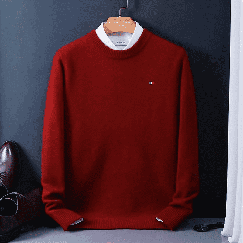 Premium merino wollpullover beige - Alessandro