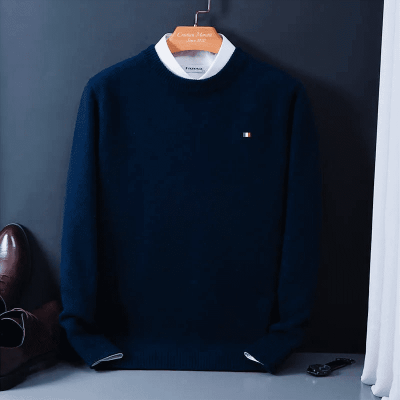 Premium merino wollpullover beige - Alessandro