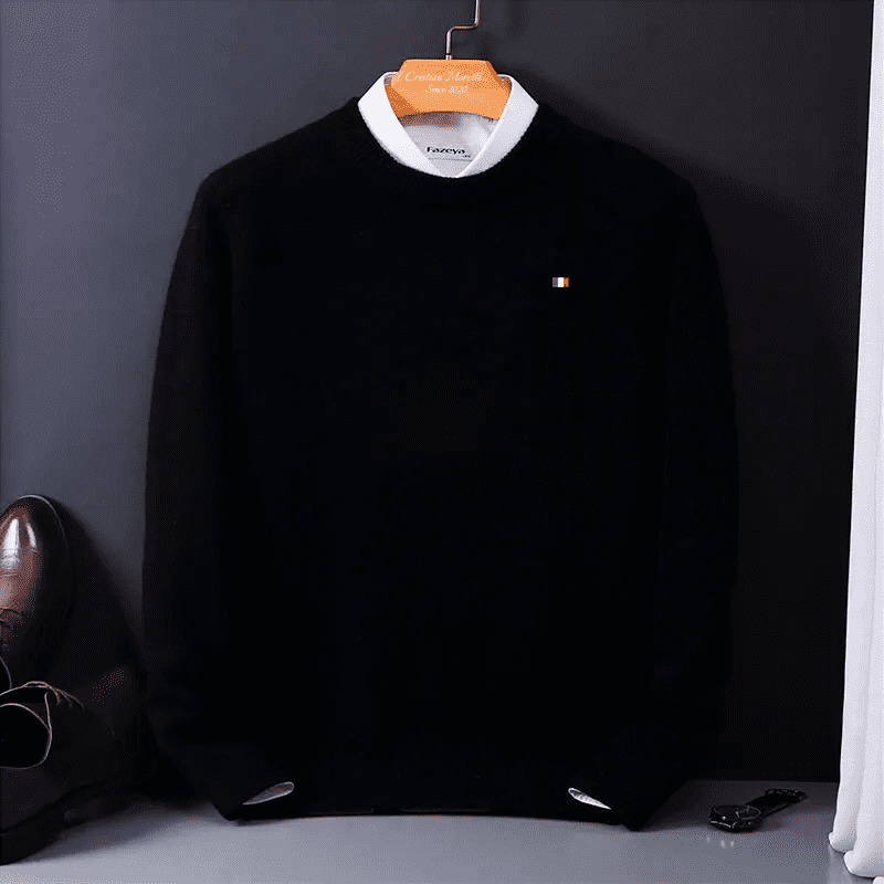 Premium merino wollpullover beige - Alessandro