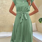 Elegantes - sommerkleid mit taillenband & fliebender a-linie