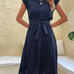 Elegantes - sommerkleid mit taillenband & fliebender a-linie